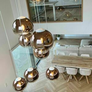 Ljuskrona s.luce Orb rökig glas 40 cm rund modern small 0