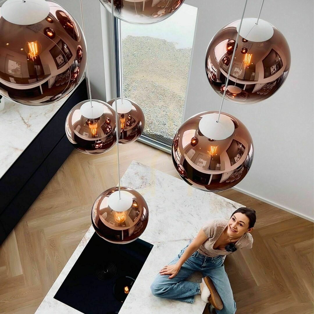 Förhandsvisning Ljuskrona s.luce Orb glas 30 cm transparent rund modern Ljuskrona s.luce Orb glas 30 cm transparent rund modern