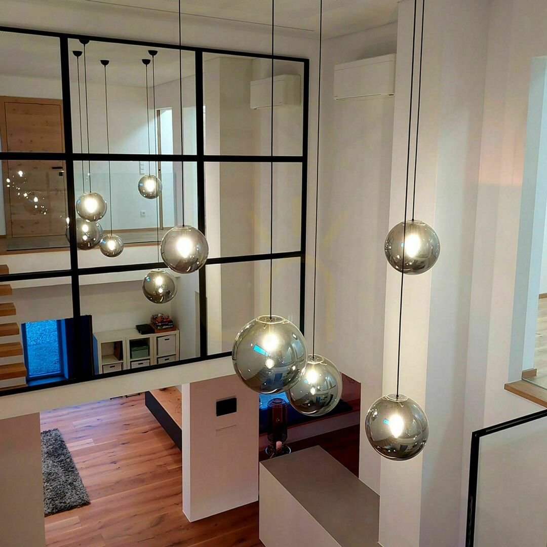 Kontrollera Ljuskrona s.luce Orb glas 30 cm transparent rund modern Ljuskrona s.luce Orb glas 30 cm transparent rund modern