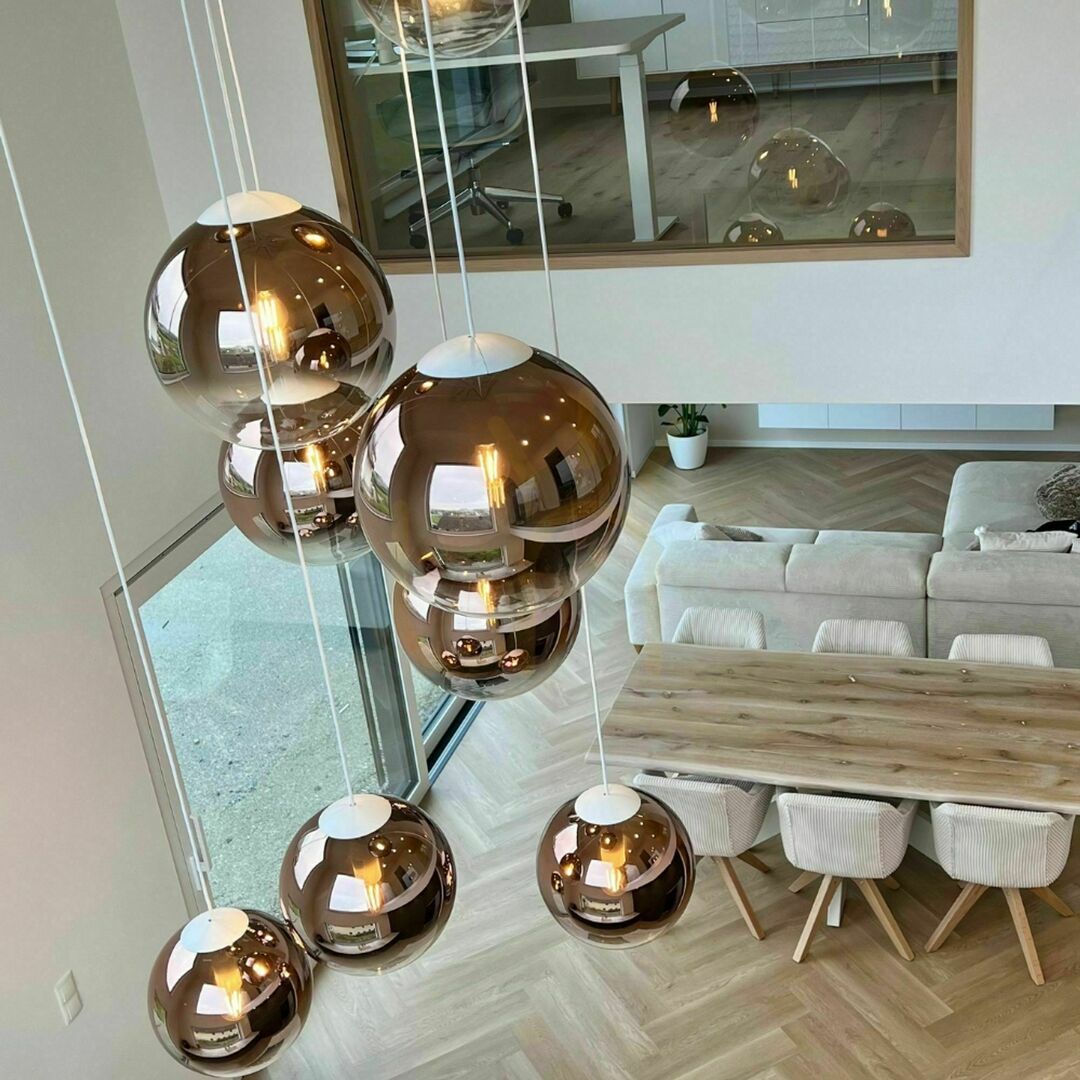 Kontrollera Ljuskrona s.luce Orb glas 30 cm transparent rund modern Ljuskrona s.luce Orb glas 30 cm transparent rund modern
