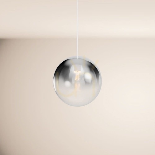 Kontrollera Pendellampa s.luce Orb glas 30 cm rökig E27 moderna