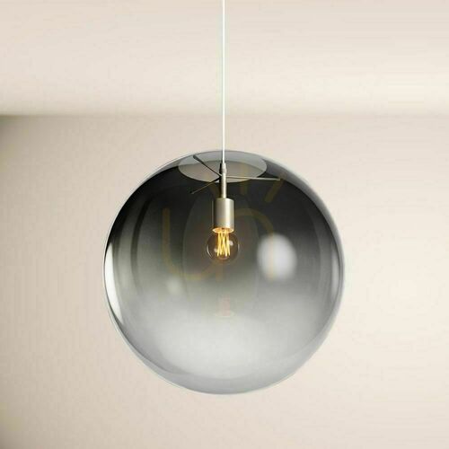 Kontrollera Pendellampa s.luce Orb rökt glas 50 cm, rund, E27, dimbar