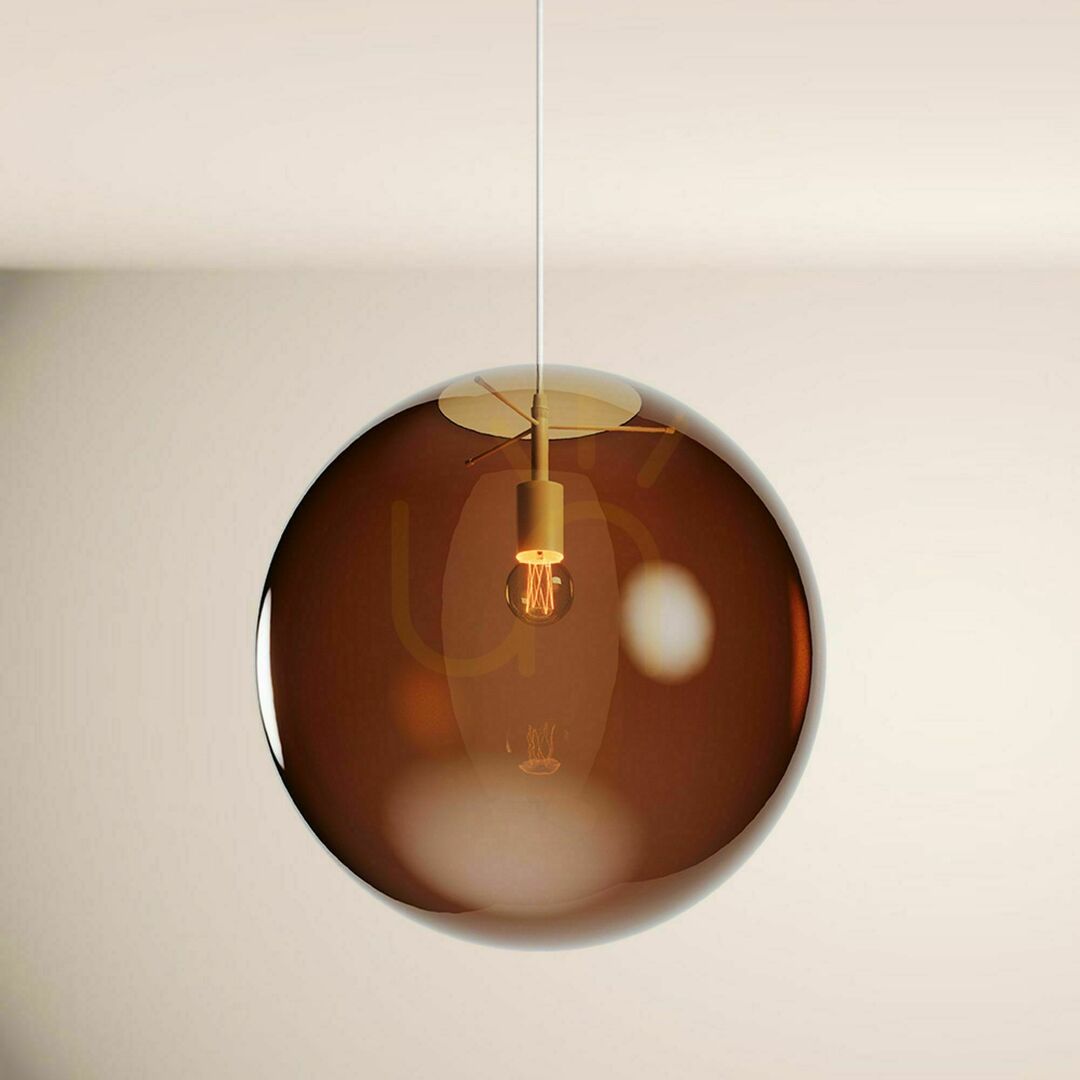 Kontrollera Pendellampa s.luce Orb rökig glas 50 cm E27 modern 150 cm Pendellampa s.luce Orb rökig glas 50 cm E27 modern 150 cm