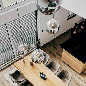 Pendellampa s.luce Orb rökig glas 50 cm E27 modern 150 cm 4 Pendellampa s.luce Orb rökig glas 50 cm E27 modern 150 cm small 4