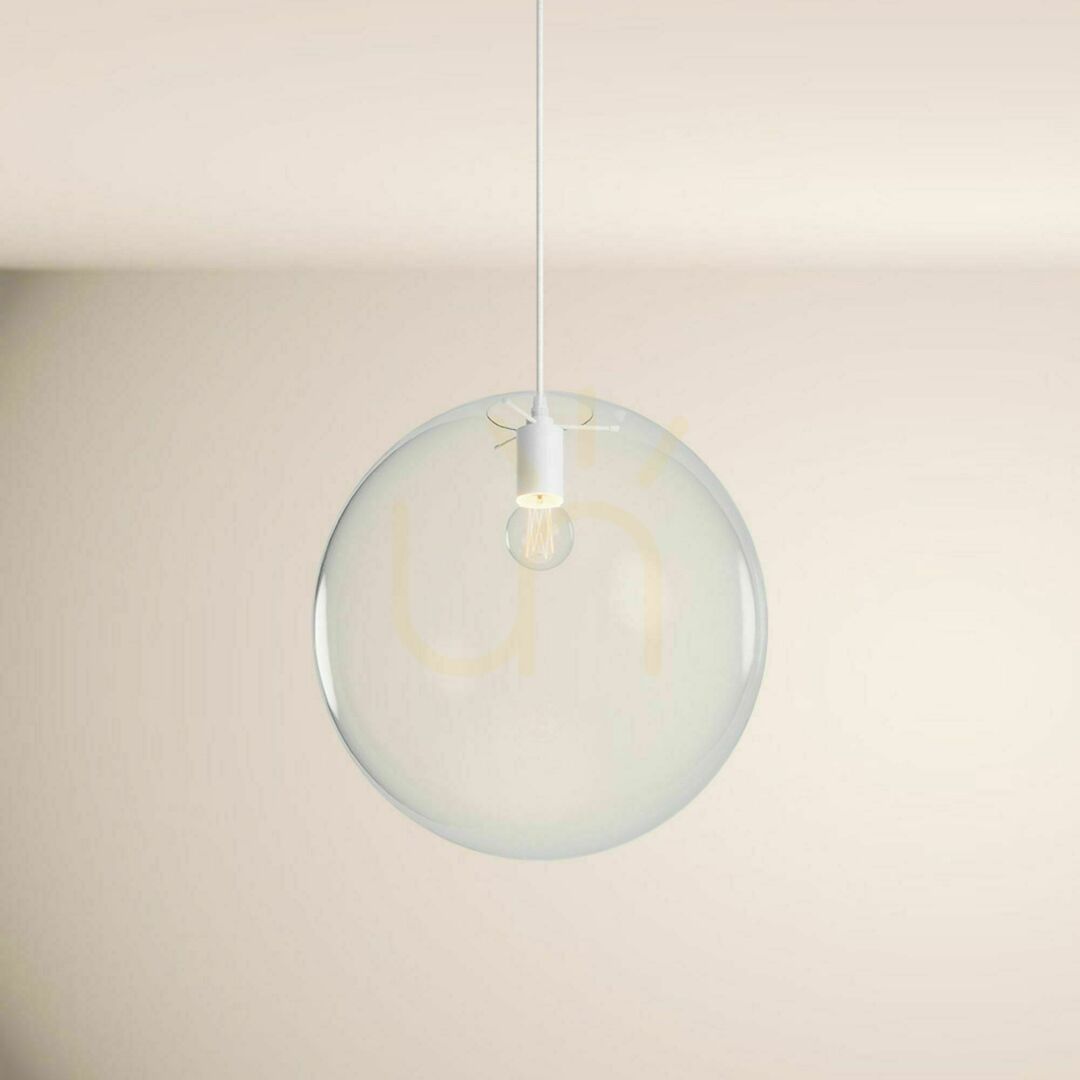 Kontrollera Pendellampa s.luce Orb rökig glas 50 cm E27 modern 150 cm Pendellampa s.luce Orb rökig glas 50 cm E27 modern 150 cm