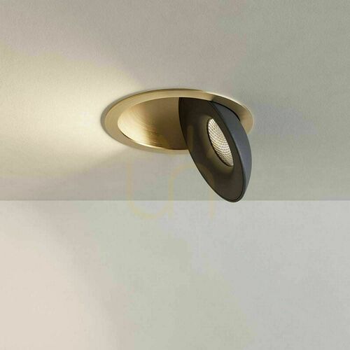 Kontrollera Infälld LED spot s.luce Santa Deep rund guld 11W 4000K dimbar