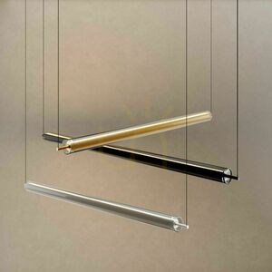 s.luce Ranya 190243 LED-pendellampa, guldfärgad, rökfärgat glas, 160 cm, med fjärrkontroll small 3