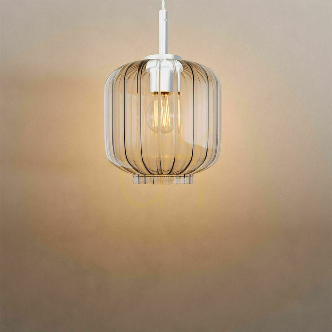 Utsikt Ljuskrona s.luce Velo glas och metall brun 20 cm E27 500 cm Ljuskrona s.luce Velo glas och metall brun 20 cm E27 500 cm