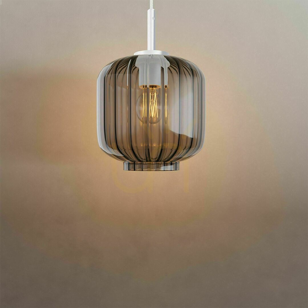 Förhandsvisning Ljuskrona s.luce Velo glas och metall brun 20 cm E27 500 cm Ljuskrona s.luce Velo glas och metall brun 20 cm E27 500 cm
