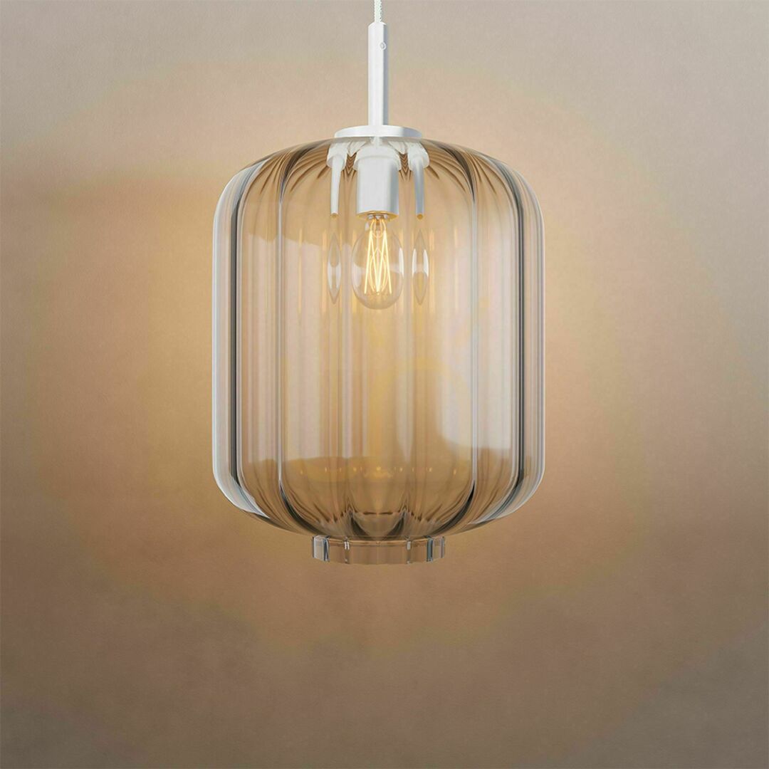 Visa Ljuskrona s.luce Velo glas och metall brun 20 cm E27 500 cm Ljuskrona s.luce Velo glas och metall brun 20 cm E27 500 cm