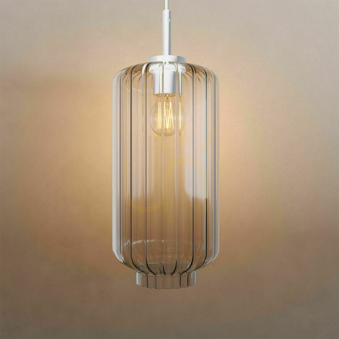 Display Ljuskrona s.luce Velo glas och metall brun 20 cm E27 500 cm Ljuskrona s.luce Velo glas och metall brun 20 cm E27 500 cm