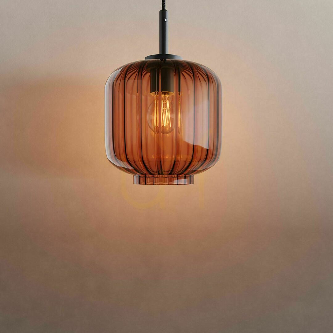 Kontrollera Ljuskrona s.luce Velo glaspendel rökig, 1 ljuspunkt, E27, 18 cm Ljuskrona s.luce Velo glaspendel rökig, 1 ljuspunkt, E27, 18 cm