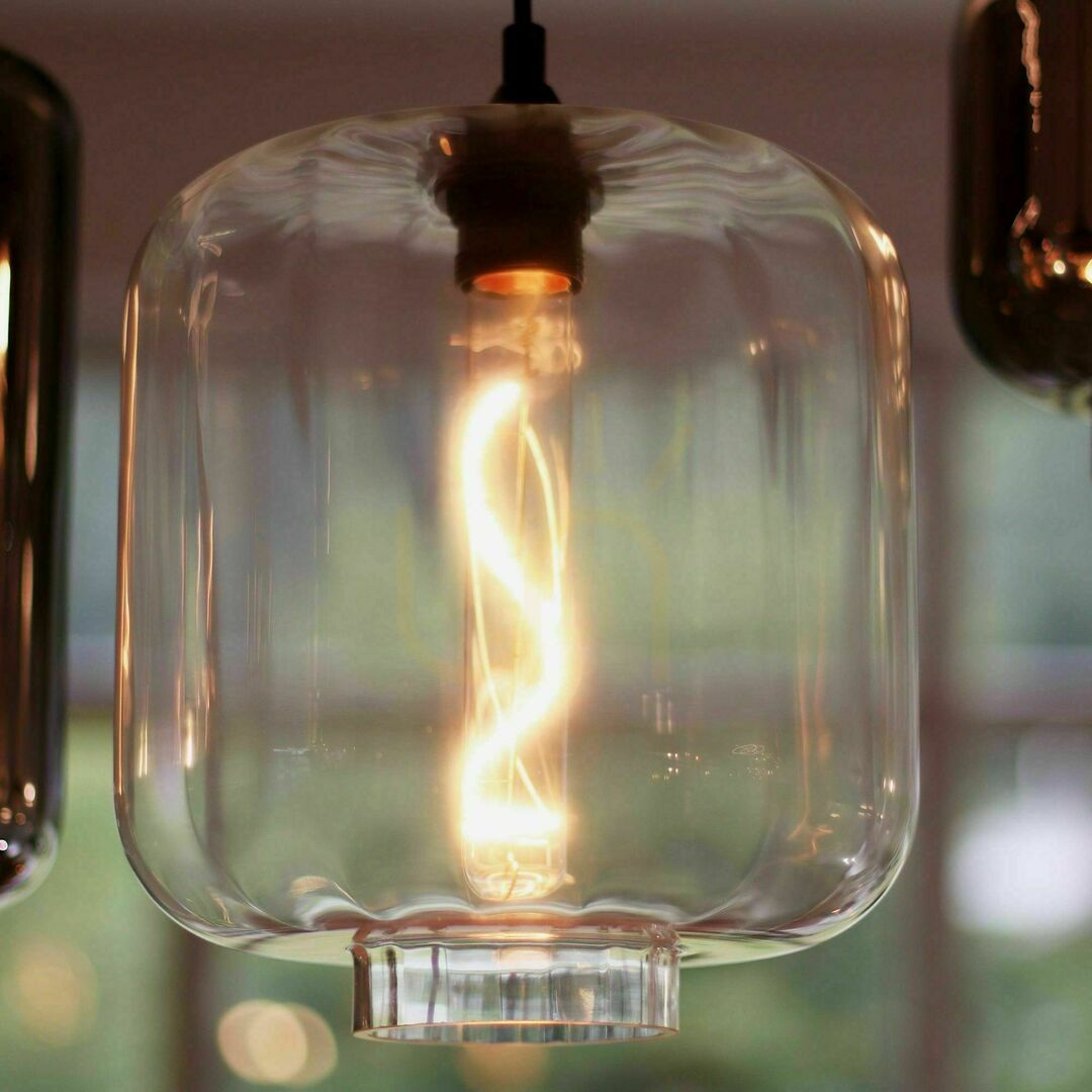 Utsikt Ljuskrona s.luce Velo glaspendel rökig, 1 ljuspunkt, E27, 18 cm Ljuskrona s.luce Velo glaspendel rökig, 1 ljuspunkt, E27, 18 cm
