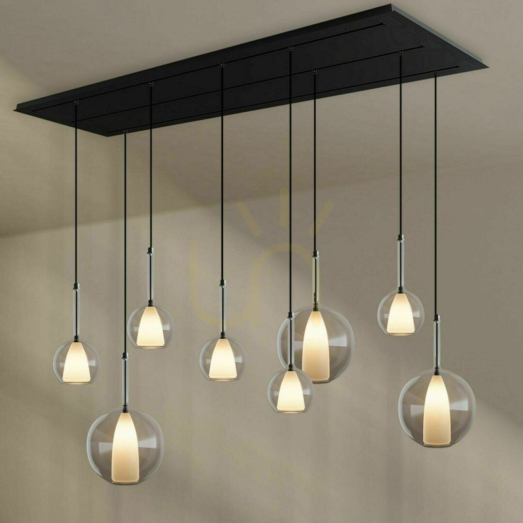 Visa Ljuskrona s.luce Belluna 8-ljus Rökig 24 cm minimalism Ljuskrona s.luce Belluna 8-ljus Rökig 24 cm minimalism