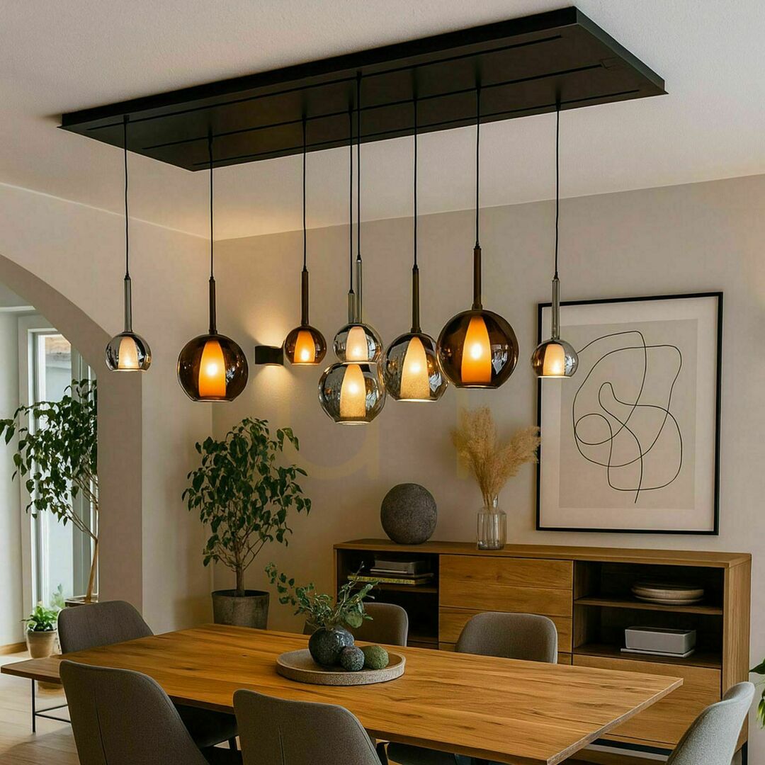 Kontrollera Ljuskrona s.luce Belluna 8-ljus Rökig 24 cm minimalism Ljuskrona s.luce Belluna 8-ljus Rökig 24 cm minimalism
