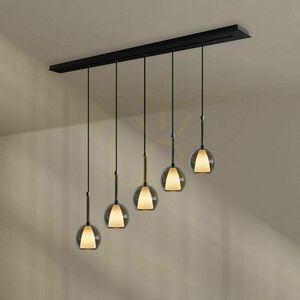 Ljuskrona s.luce Belluna 5-ljus multicolor glas metall rund 1 Ljuskrona s.luce Belluna 5-ljus multicolor glas metall rund small 1