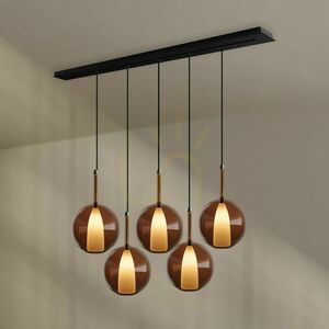 Ljuskrona s.luce Belluna 5-ljus multicolor glas metall rund 4 Ljuskrona s.luce Belluna 5-ljus multicolor glas metall rund small 4