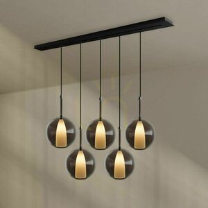 Ljuskrona s.luce Belluna 5-ljus multicolor glas metall rund 5 Ljuskrona s.luce Belluna 5-ljus multicolor glas metall rund small 5