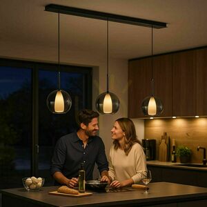 Ljuskrona s.luce Belluna 3-ljus glas metall flerfärgad modern mattallampa small 0