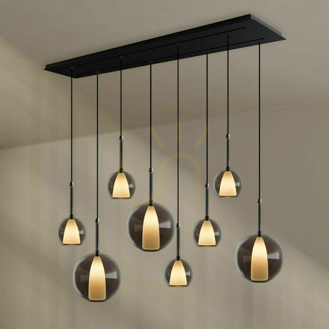 Förhandsvisning Ljuskrona s.luce Belluna 8-armad transparent glas 160 cm rund Ljuskrona s.luce Belluna 8-armad transparent glas 160 cm rund