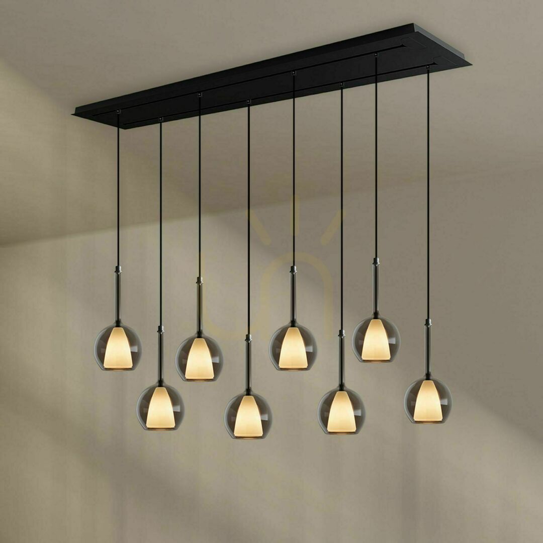 Utsikt Ljuskrona s.luce Belluna 8-armad transparent glas 160 cm rund Ljuskrona s.luce Belluna 8-armad transparent glas 160 cm rund