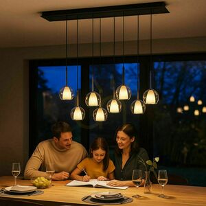 Ljuskrona s.luce Belluna 8-armad transparent glas 160 cm rund 0 Ljuskrona s.luce Belluna 8-armad transparent glas 160 cm rund small 0