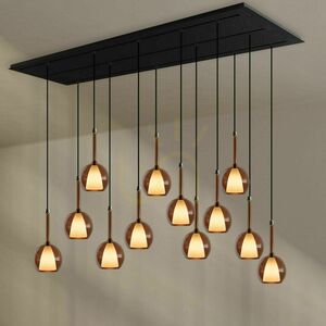 Ljuskrona s.luce Belluna transparent glas metall 12-armar 3 rader small 4