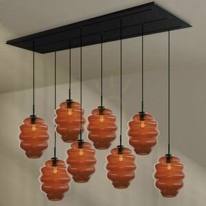 Ljuskrona s.luce Echos 8-armad flerfärgad Ø25 cm E27 minimalistisch small 11