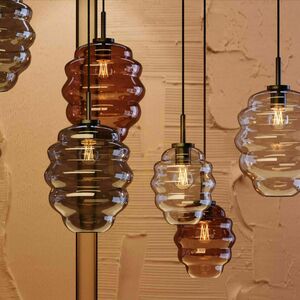 Ljuskrona s.luce Echos 8-armad flerfärgad Ø25 cm E27 minimalistisch small 14