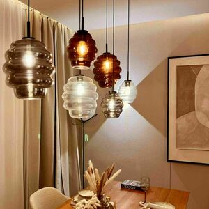 Ljuskrona s.luce Echos 8-armad flerfärgad Ø25 cm E27 minimalistisch small 6