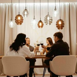 Ljuskrona s.luce Echos 8-armad flerfärgad Ø25 cm E27 minimalistisch small 0