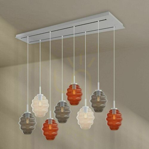 Kontrollera Ljuskrona s.luce Echos 8-armad flerfärgad Ø18 cm E27 minimalistisk