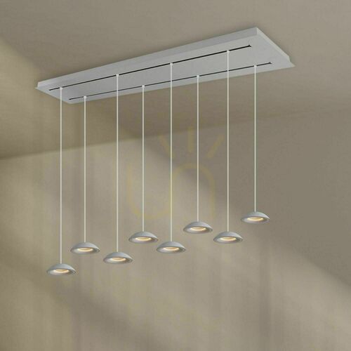 Kontrollera Ljuskrona s.luce Santa Air LED 8-ljus vit 160 cm matbord