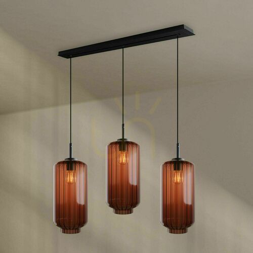 Kontrollera Ljuskrona s.luce Velo 3-ljus flerfärgad E27 matbord 18 cm IP20
