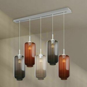 Ljuskrona s.luce Velo 5-ljus transparent glas 18 cm matbordslampa small 10