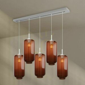 Ljuskrona s.luce Velo 5-ljus transparent glas 18 cm matbordslampa small 6
