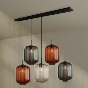 Ljuskrona s.luce Velo 5-armad brun glas metall 25 cm️ 4 Ljuskrona s.luce Velo 5-armad brun glas metall 25 cm️ small 4