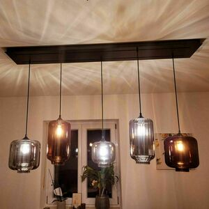 Ljuskrona s.luce Velo brun glas metall Ø20 cm 8-armad matsal 12 Ljuskrona s.luce Velo brun glas metall Ø20 cm 8-armad matsal small 12
