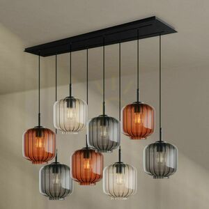 Ljuskrona s.luce Velo brun glas metall Ø20 cm 8-armad matsal 4 Ljuskrona s.luce Velo brun glas metall Ø20 cm 8-armad matsal small 4