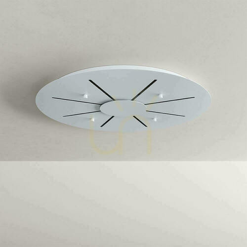 Kontrollera Pendellampa s.luce Velo med 8 ljuspunkter, brunt glas Ø18 cm, vitt takfäste Ø80 cm