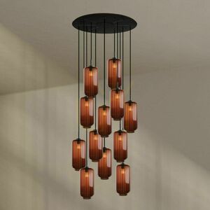 Ljuskrona s.luce Velo brun glas metall 12-ljuskällor Ø80 cm 1 Ljuskrona s.luce Velo brun glas metall 12-ljuskällor Ø80 cm small 1