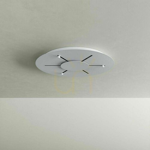 Kontrollera Ljuskrona s.luce Santa Air LED 5-ljus vit Ø 60 cm dimbar