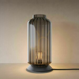 Bordslampa s.luce Velo i brun glas och metall, 36 cm, med strömbrytare small 10