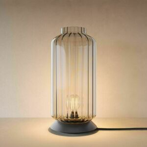 Bordslampa s.luce Velo i brun glas och metall, 36 cm, med strömbrytare small 11