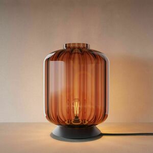 Bordslampa s.luce Velo i brun glas och metall, 36 cm, med strömbrytare small 13