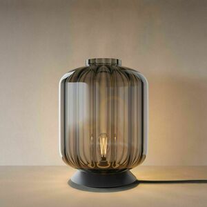 Bordslampa s.luce Velo i brun glas och metall, 36 cm, med strömbrytare small 14