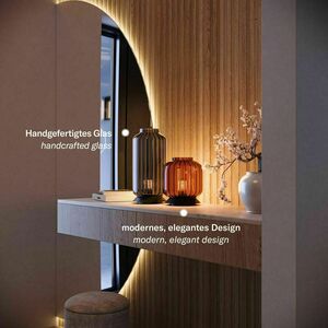 Bordslampa s.luce Velo i brun glas och metall, 36 cm, med strömbrytare small 3