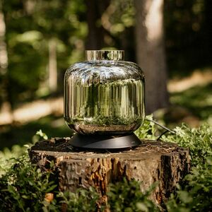 Bordslampa s.luce Velo i brun glas och metall, 36 cm, med strömbrytare small 6