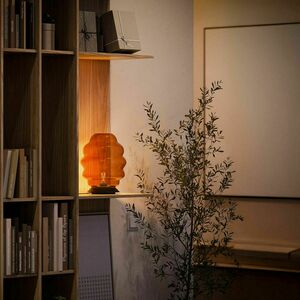 s.luce Echos bordslampa i brunt glas, E27, höjd 31 cm small 11