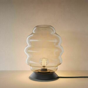 s.luce Echos bordslampa i brunt glas, E27, höjd 31 cm small 13